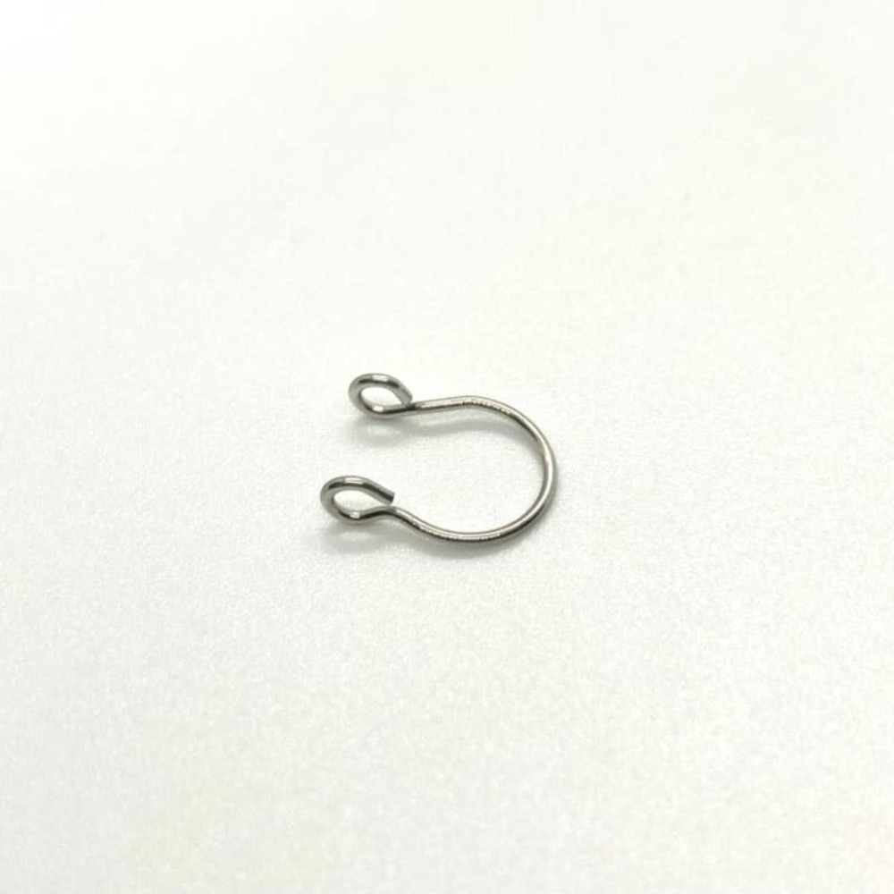 Silver Fake Septum Nose Ring Cuff Single - Picture 3 of 6